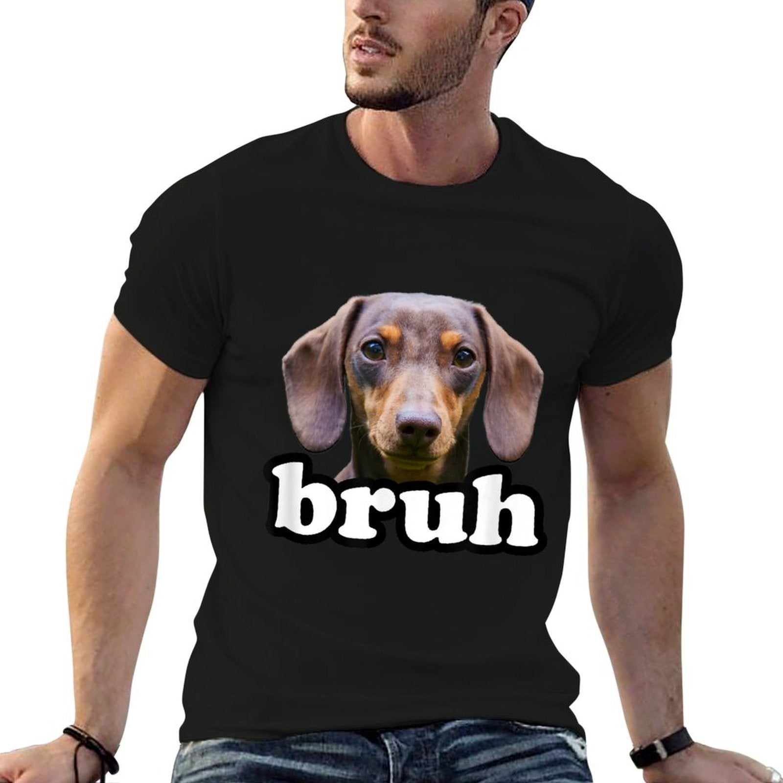 Dachshund Bruh Meme Dog Owner Funny Dachshundns Boys  Versatile T-Shirt